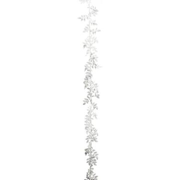 Guirnalda artificial Smilax ROVIER, blanco metalizado, 165 cm