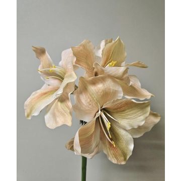 Amaryllis artificial SARNUK, crema-albaricoque, 80 cm