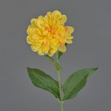 Flor artificial de dalia FLEMOR, amarilla, 55 cm