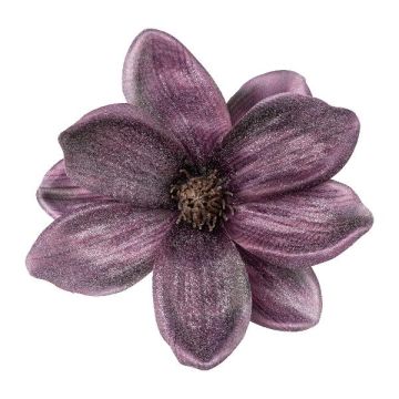 Flor artificial magnolia NURFFY, berenjena, Ø 16 cm