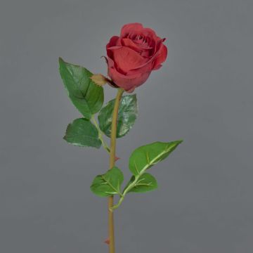 Rosa artificial GENIO, rojo, 60 cm