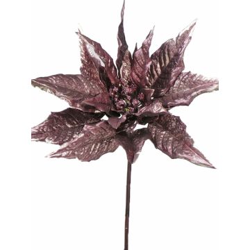 Poinsettia artificial ACAMER, rosa-violeta, 65cm, Ø20cm