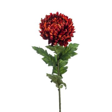 Flor artificial Crisantemo LAZO, rojo anaranjado, 75 cm