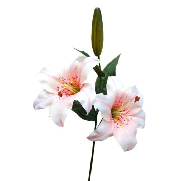 Rama de flores artificiales lirio RODEHILDE, rosa-blanco, 65 cm