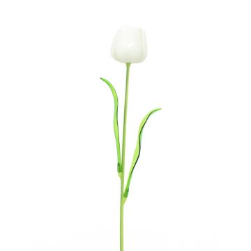 Tulipán artificial ISHITA aspecto de cristal, 12 piezas, blanco, 60cm