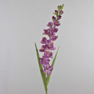 Flor artificial Gladiolo THEOPHORA, violeta-amarillo, 110 cm