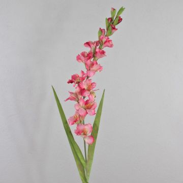 Flor artificial Gladiolo THEOPHORA, rosa-verde, 110 cm