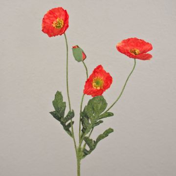 Rama artificial de amapola OXANDRINE, naranja, 60 cm