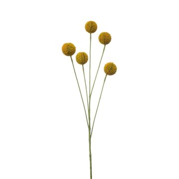 Flor artificial baqueta AMELDA, amarilla, 70 cm