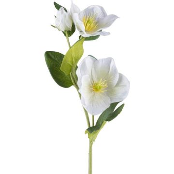Rama artificial rosa DENDY, congelada, blanca, 35 cm