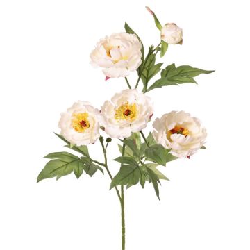 Rama artificial de peonía LARDUAN, Eco Collection, rosa pálido-blanco, 60 cm, Ø 7 cm