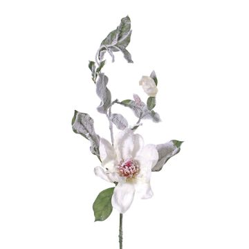 Magnolia artificial OVJA, nevada, blanca, 80cm, Ø10cm