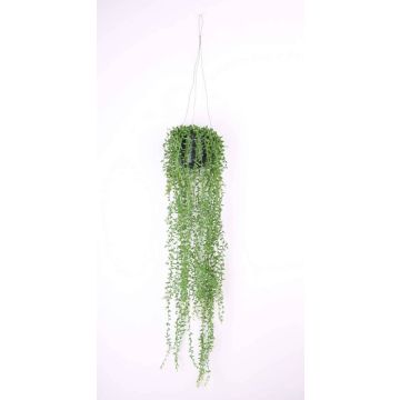 Cesta colgante con senecio artificial COSIMA, tiesto decorativo, verde, 70cm