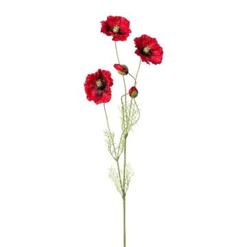 Rama artificial de amapola TERNAS, roja, 90 cm