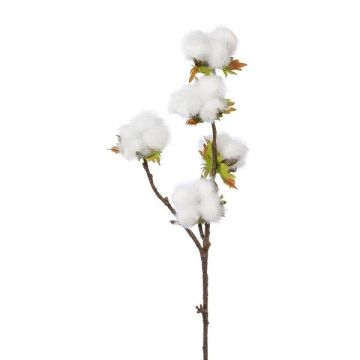 Rama artificial de algodón GROVEL con frutos, blanca, 45 cm