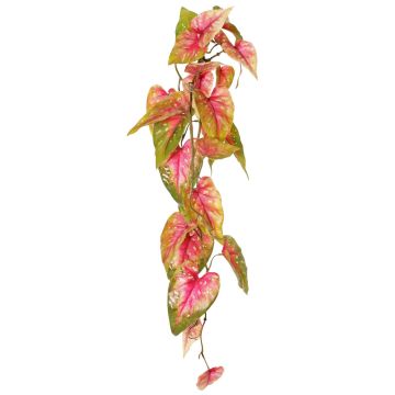 Anturio artificial MANFYR, varilla, colgante, rosa-verde, 90 cm