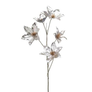 Flor artificial clemátide KANELA, metalizado-plateado-dorado, 75 cm