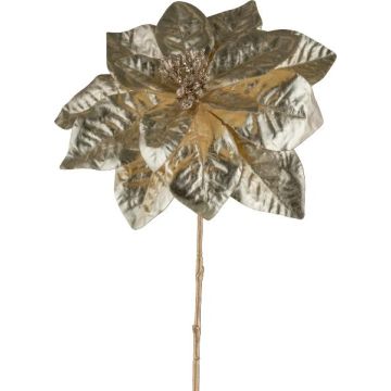 Flor artificial de flor de pascua MERVLON, color champán, 65 cm