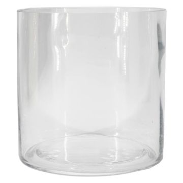 Portavelas de vidrio SANSA OCEAN, reciclado, transparente, 15 cm, Ø 15 cm