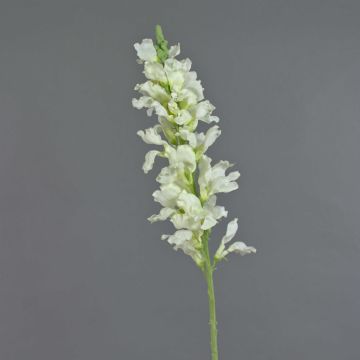 Flor artificial boca de dragón FOLET, blanca, 100 cm