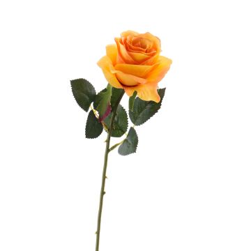 Rosa sintética SIMONY, amarillo-naranja, 45cm, Ø8cm