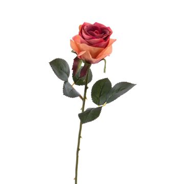Rosa sintética SIMONY, salmón-rosa, 45cm, Ø8cm