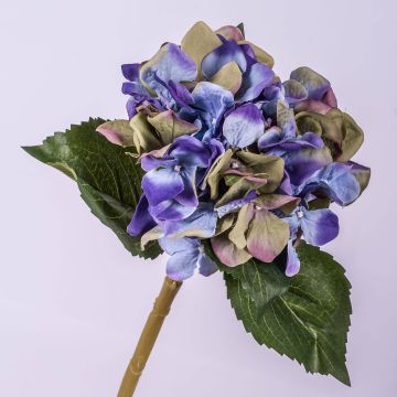 Hortensia flor de simulación GABRIELLA, azul-verde, 50cm, Ø18cm