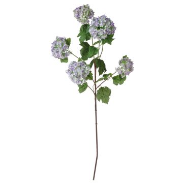 Flor decorativa bola de nieve SINDARA, lila-blanca, 85 cm