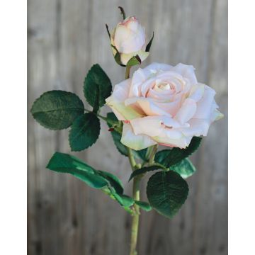 Rosa artificial SINJE, rosa pálido, 35cm, Ø9cm