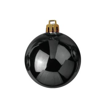 Bola de árbol de Navidad TEODORA, 6 unidades, negro brillante, Ø7cm Bola de árbol de Navidad TEODORA, 6 unidades, negro brillante, Ø7cm