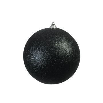 Bola de árbol de Navidad CANELA, purpurina, negra, Ø20cm Bola de árbol de Navidad CANELA, purpurina, negra, Ø20cm