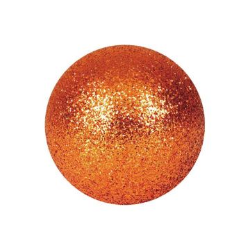 Bola de árbol de Navidad FABIANA, 48 unidades, purpurina, cobre, Ø3,5cm