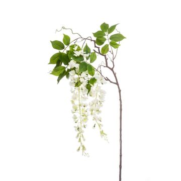Rama artificial de wisteria NISSRINE con flores, blanca, 145cm