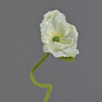 Amapola artificial ANKANG, crema, 70cm