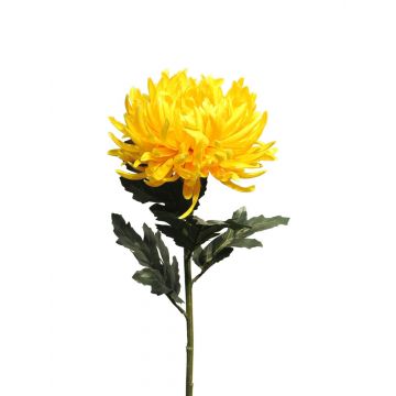 Crisantemo artificial LINGYUN, amarillo, 65cm