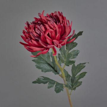 Crisantemo artificial LINGYUN, rojo, 65cm