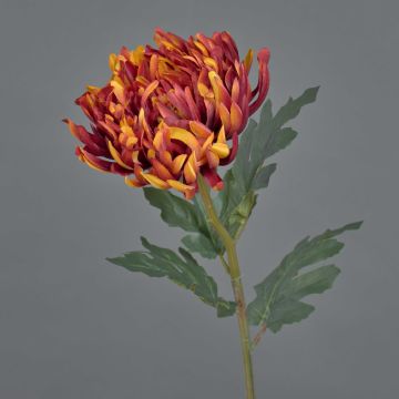 Crisantemo artificial LINGYUN, naranja, 65cm