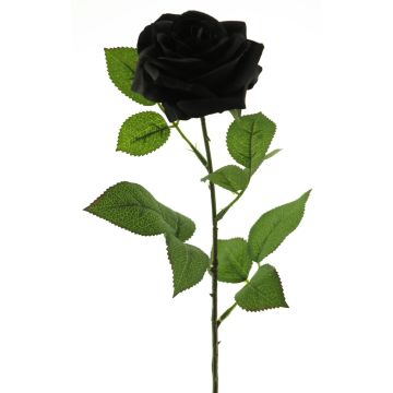 Rosa artificial KAILIN, negra, 65cm