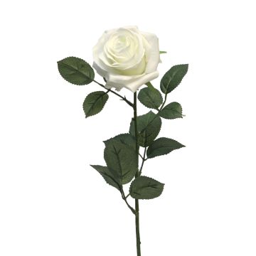Rosa artificial KAILIN, blanca, 65cm