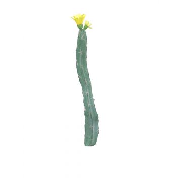 Cactus columnar artificial ANRAN con flores, amarillo, 35cm