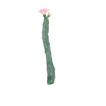 Cactus columnar artificial ANRAN con flores, varilla de ajuste, rosa, 35cm