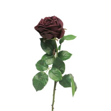 Rosa artificial JIANHUA, morado oscuro, 70cm