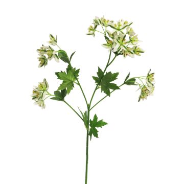 Rama artificial de Euphorbia marginata MENGWEN, flores, verde crema, 65cm