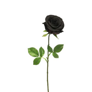Rosa artificial RUYUN, negra, 45cm