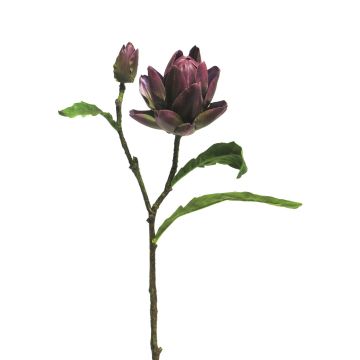 Flor artificial de alcachofa CHENFEI, púrpura oscuro, 55cm