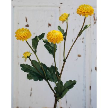 Crisantemo artificial RYON, amarillo, 70cm, Ø3-5cm