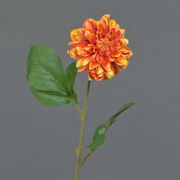 Dahlia artificial WANRU, naranja, 50cm