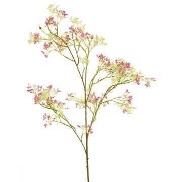 Rama artificial de spirea XIANMEI, flores, rosa-crema, 100cm