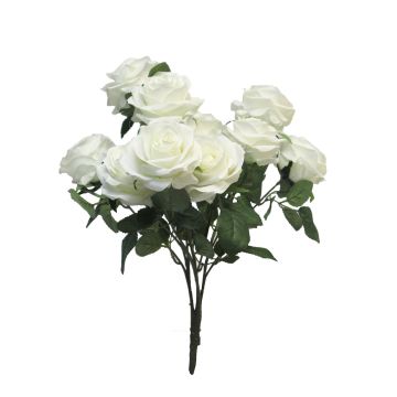 Rosal artificial KAILIN en varilla de ajuste, blanco, 40cm