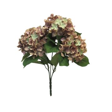 Hortensia artificial LINJIA en rama, marrón-verde, 45cm
